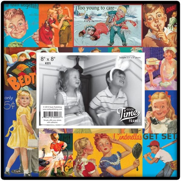 Charming Nostalgic Frames - Retro Vintage Kids 8x8