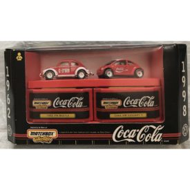 Matchbox Collectibles Coca Cola VW Volkswagen Beetle Bug 2 Car Set 1/64 Diecast