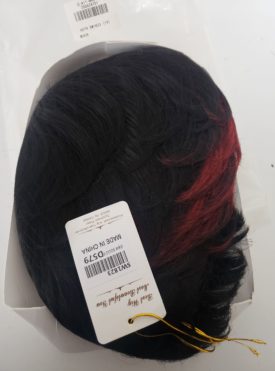 Black Wig With Red Highlights Straight Layered Wig Synthetic Hair Short Party Hair Wigs SW1823