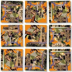 B Dazzle Scramble Squares 9 Piece Puzzle - San Antonio