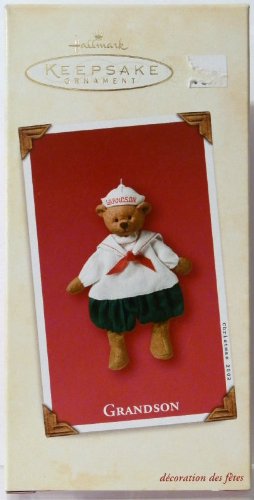Grandson Hallmark Ornament 2002 Family Collection Bear