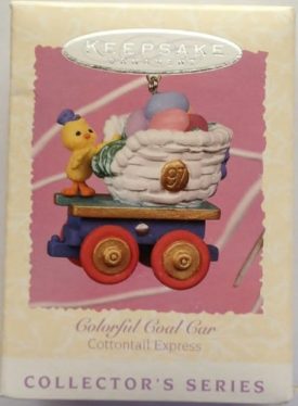 Hallmark Keepsake Ornament Colorful Coal Car Collectors Series 1997 Ken Crow