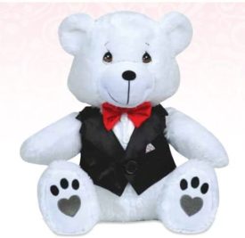 Teddy Bear In Vest And Bow Tie Plush - Precious Moments