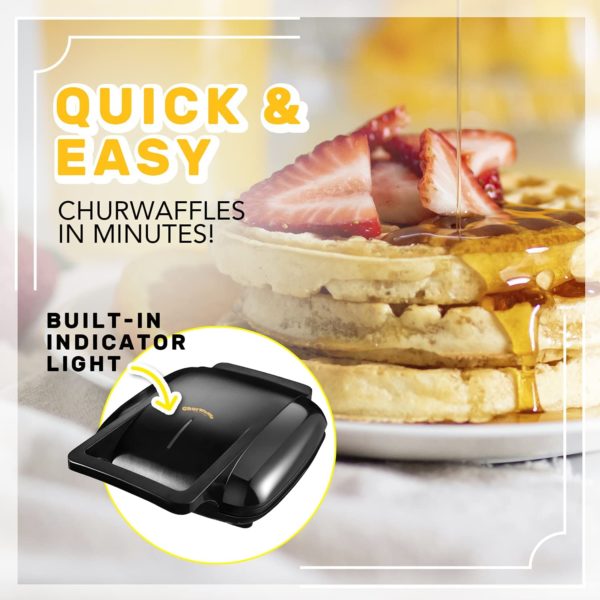 Burgess Brothers ChurWaffle Maker Specialty Waffle Maker Makes 4 Waffles