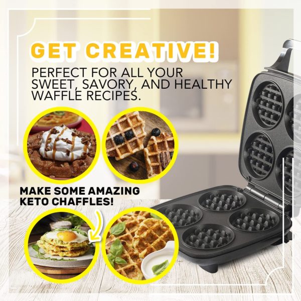 Burgess Brothers ChurWaffle Maker Specialty Waffle Maker Makes 4 Waffles