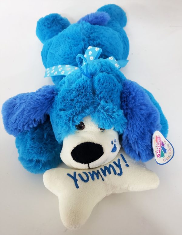 2015 Namco Blue Neon Puppy With Yummy Dog bone Plush 18