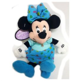Disney Collectible Minnie Mouse Plush Pal with Faux Amethyst Austrian Crystal June Birthstone Necklace