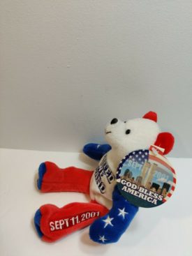 Dreamco "United We Stand" September 11 2001 God Bless America Bear 8"