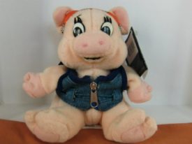 Vintage 1997 Harley Davidson Punky The Hog  Bean Bag Plush Pig