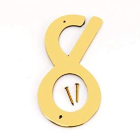 Hy-Ko Prod. BR-40/8 4 Solid Brass Decorative House Numbers