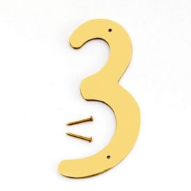 Decorative Solid Brass House Numbers, 4 #3