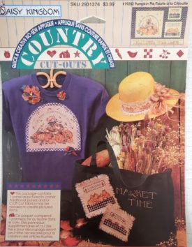 Daisy Kingdom Country Cutouts No-Sew Applique Pumpkin Pie #19202