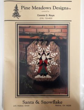 Vintage Pattern #9437 Santa & Snowflake Wall Hanging