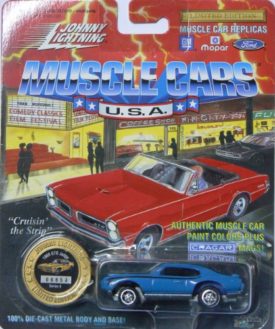 Johnny Lightning Muscle Cars 1/64 Die Cast Replica 1969 GTO Judge Blue