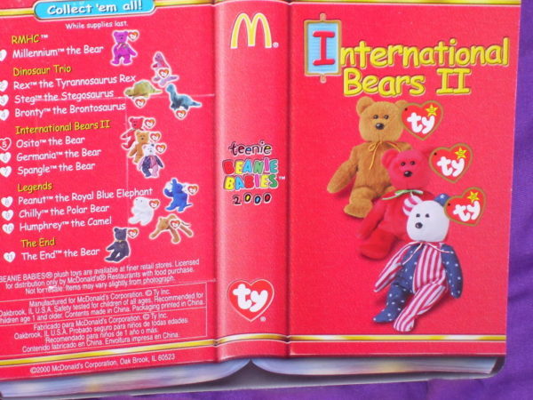 Ty McDonalds Teenie Beanie Baby - Spangle the Patriotic Bear