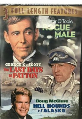 3 Movies: Rogue Male / Last Days of patton / Hell Hounds of Alaska (DVD)