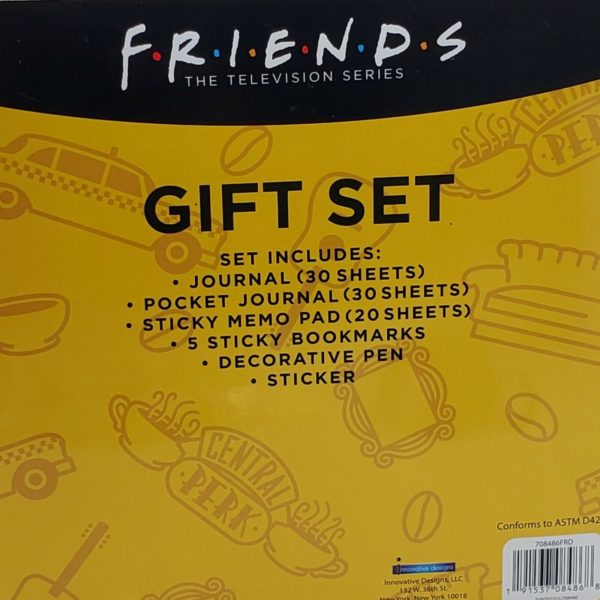 Friends TV Series - Christmas Stationary Gift Set Journal Bookmarks Pad Pen Sticker