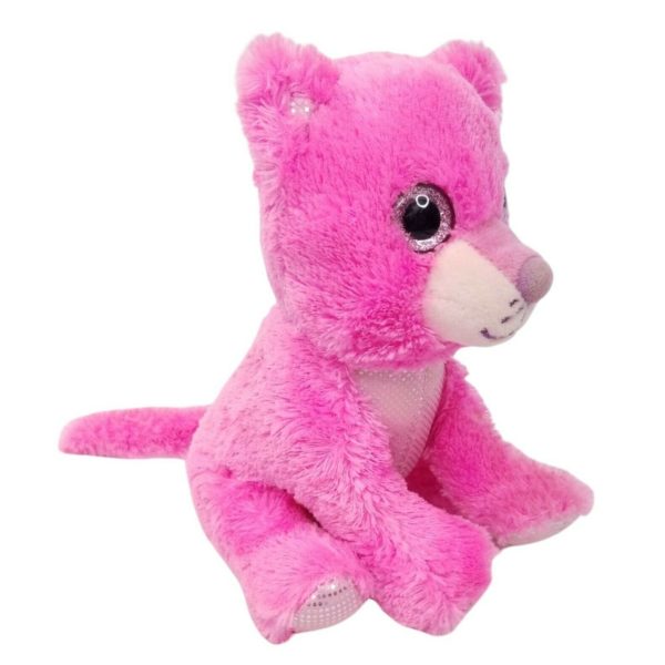 Winkeez Kitten Plush 6" Caitlin The Cat Pink Sparkly Big Eyes