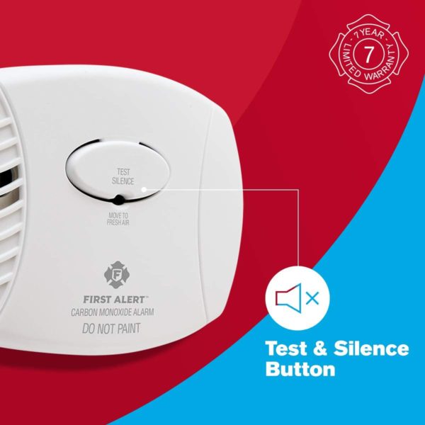 First Alert Plug-In Carbon Monoxide Detector with Battery Backup , White