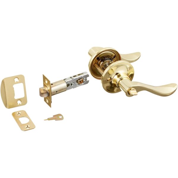 MINTCRAFT LYE701V Lever Set Private Polished Brass