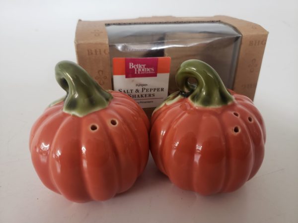 Better Homes & Gardens Porcelain Pumpkin Salt & Pepper Shakers