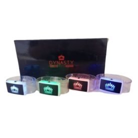 Novelty Changing LED Multi-Color Crown Party Concert Wristband Box of 10 Qty