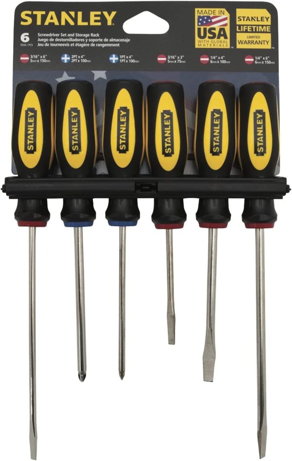 Stanley 60-060 Standard Fluted Screwdriver Set, 6-Piece