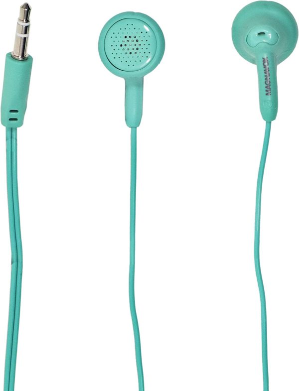 Magnavox MHP4820-TL Gummy Earbuds in Teal Stereo Durable Rubberized Cable