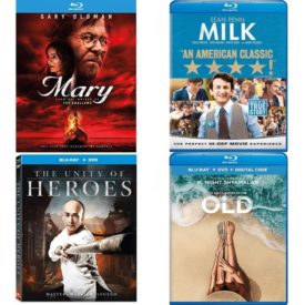 DVD Assorted Movies Blu-ray 4 Pack Fun Gift Bundle: Mary  Milk  The Unity Of Heroes Blu-ray +   Old - Blu-ray +  + Digital