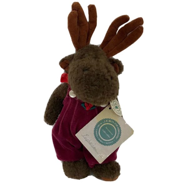 Boyds Bears & Friends "Euphoria" Plush Moose 8" Plum Velvet Romper