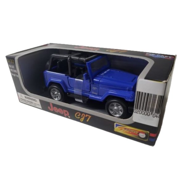 Speedy Power Die-Cast 1:32 Scale Jeep Blue CJ7 Open Doors