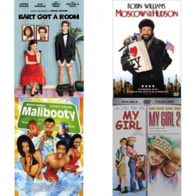 DVD Comedy Movies 4 Pack Fun Gift Bundle: Bart Got a Room  Moscow on the Hudson  Malibooty  My Girl / My Girl 2