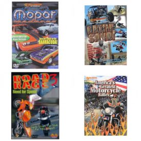 Auto, Truck & Cycle Extreme Stunts & Crashes 4 Pack Fun Gift DVD Bundle: Mopar Madness  Eatin Sand!  Road Rage Vol. 3 -  Need for Speed  Americas Greatest Motorcycle Rallies