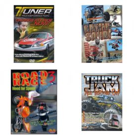 Auto, Truck & Cycle Extreme Stunts & Crashes 4 Pack Fun Gift DVD Bundle: Tuner Transformation: Change My Ride Now  Eatin Sand!  Road Rage Vol. 3 -  Need for Speed  Truck Jam: All Tricked Out