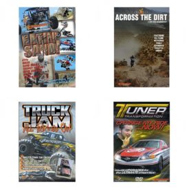 Auto, Truck & Cycle Extreme Stunts & Crashes 4 Pack Fun Gift DVD Bundle: Eatin Sand!  Across the Dirt: A Dirt Bike Documentary  Truck Jam: All Tricked Out  Tuner Transformation: Change My Ride Now