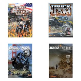 Auto, Truck & Cycle Extreme Stunts & Crashes 4 Pack Fun Gift DVD Bundle: Americas Greatest Motorcycle Rallies  Truck Jam: All Tricked Out  Servin It Up  Across the Dirt: A Dirt Bike Documentary