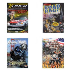 Auto, Truck & Cycle Extreme Stunts & Crashes 4 Pack Fun Gift DVD Bundle: Tuner Transformation: Change My Ride Now  Road Rage: All Boxed Up Vols. 1-3  Servin It Up  Americas Greatest Motorcycle Rallies