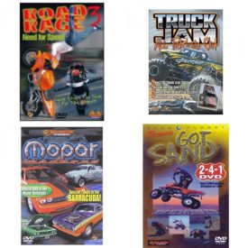 Auto, Truck & Cycle Extreme Stunts & Crashes 4 Pack Fun Gift DVD Bundle: Road Rage Vol. 3 -  Need for Speed  Truck Jam: All Tricked Out  Mopar Madness  Got Sand? by Blue Planet