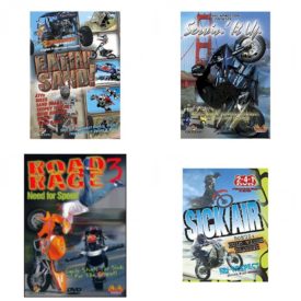 Auto, Truck & Cycle Extreme Stunts & Crashes 4 Pack Fun Gift DVD Bundle: Eatin Sand!  Servin It Up  Road Rage Vol. 3 -  Need for Speed  Sick Air