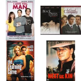DVD Assorted Movies 4 Pack Fun Gift Bundle: I Love You Man, In Good Company, The Black Dahlia, The Learning Curve, Next of Kin
