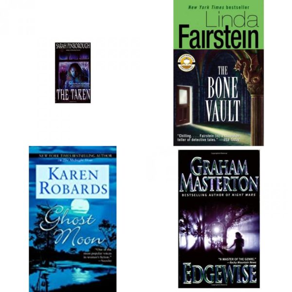 Assorted Novels Paperback Book Bundle (4 Pack): The Taken Mass Market Paperback, The Bone Vault Mass Market Paperback, Ghost Moon: A Novel Mass Market Paperback, Edgewise by Graham Masterton 2007-05-01 Mass Market Paperback