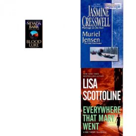 Assorted Novels Paperback Book Bundle (4 Pack): Blood Lure Anna Pigeon Mass Market Paperback, Harlequin Ncp 6 Cresswell, Jasmine and Jensen, Muriel, The Singularity Race Paperback, Everywhere That Mary Went Mass Market Paperback