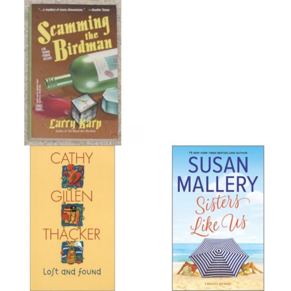 Assorted Romance Paperback Book Bundle (4 Pack): Scamming the Birdman: A Dr. Thomas Purdue Mystery Mass Market Paperback, Whispers from the Past Second Chance at Love Paperback, Lost and Found 3 novels in 1 Mass Market Paperback, Sisters Like Us Mischief Bay, 4 Mass Market Paperback