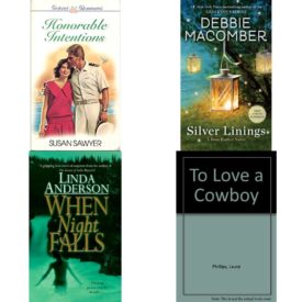 Assorted Romance Paperback Book Bundle (4 Pack): Honorable Intentions Promise Romances Mass Market Paperback, Silver Linings: A Rose Harbor Novel Mass Market Paperback, When Night Falls Mass Market Paperback, To Love a Cowboy Mass Market Paperback