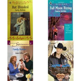 Assorted Harlequin Romance Paperback Book Bundle (4 Pack): Hot Blooded Harlequin Intrigue, No 314 Mass Market Paperback, Full Moon Rising Mass Market Paperback, Family Matters: The Wilde Men Harlequin Superromance No. 1224 Paperback, A Texas Rangers Christmas by Winters, Rebecca Harlequin, 2011  Mass Market Paperback