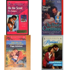 Assorted Harlequin Romance Paperback Book Bundle (4 Pack): On The Scent Mass Market Paperback, The Third Christmas Harlequin Superromance No. 625 Mass Market Paperback, The Truth About George Harlequin Romance, No. 3322 Mass Market Paperback, A Kind Of Magic Harlequin Romance, No 3208 Paperback
