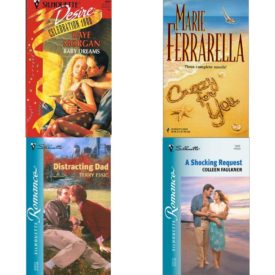 Assorted Silhouette Romance Paperback Book Bundle (4 Pack): Baby Dreams The Baby Shower, Celebration 1000 Silhouette Desire Paperback, Crazy for You Harlequin By Request 3s Mass Market Paperback, Distracting Dad Silhouette Romance Paperback, A Shocking Request Silhouette Romance #1573 Paperback