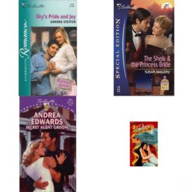 Assorted Silhouette Romance Paperback Book Bundle (4 Pack): Skys Pride and Joy Paperback, The Sheik and the Princess Bride Desert Rogues, No. 8 Paperback, Secret Agent Groom The Bridal Circle Silhouette Special Edition Paperback, Cowboy And The Cradle The Tallchiefs Silhouette Desire Paperback