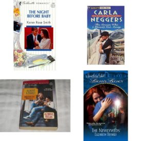 Assorted Silhouette Romance Paperback Book Bundle (4 Pack): Night Before Baby Loving The Boss Silhouette Romance Mass Market Paperback, The Groom Who Almost Got Away Paperback, Almost a Family Almost, Texas Paperback, The Newlyweds Logans Legacy Paperback