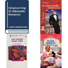 Assorted Silhouette Romance Paperback Book Bundle (4 Pack): Cimarron Knight Cimarron Stories Diamond Jubilee Silhouette Romance #724 Paperback, Playboy Sheikh Man Of The Month/Sons Of The Desert Harlequin Desire Mass Market Paperback, And Mommy Makes Three Silhouette Romance Paperback, For The Love Of Sam The Benning Legacy Silhouette Special Edition #1180 Paperback